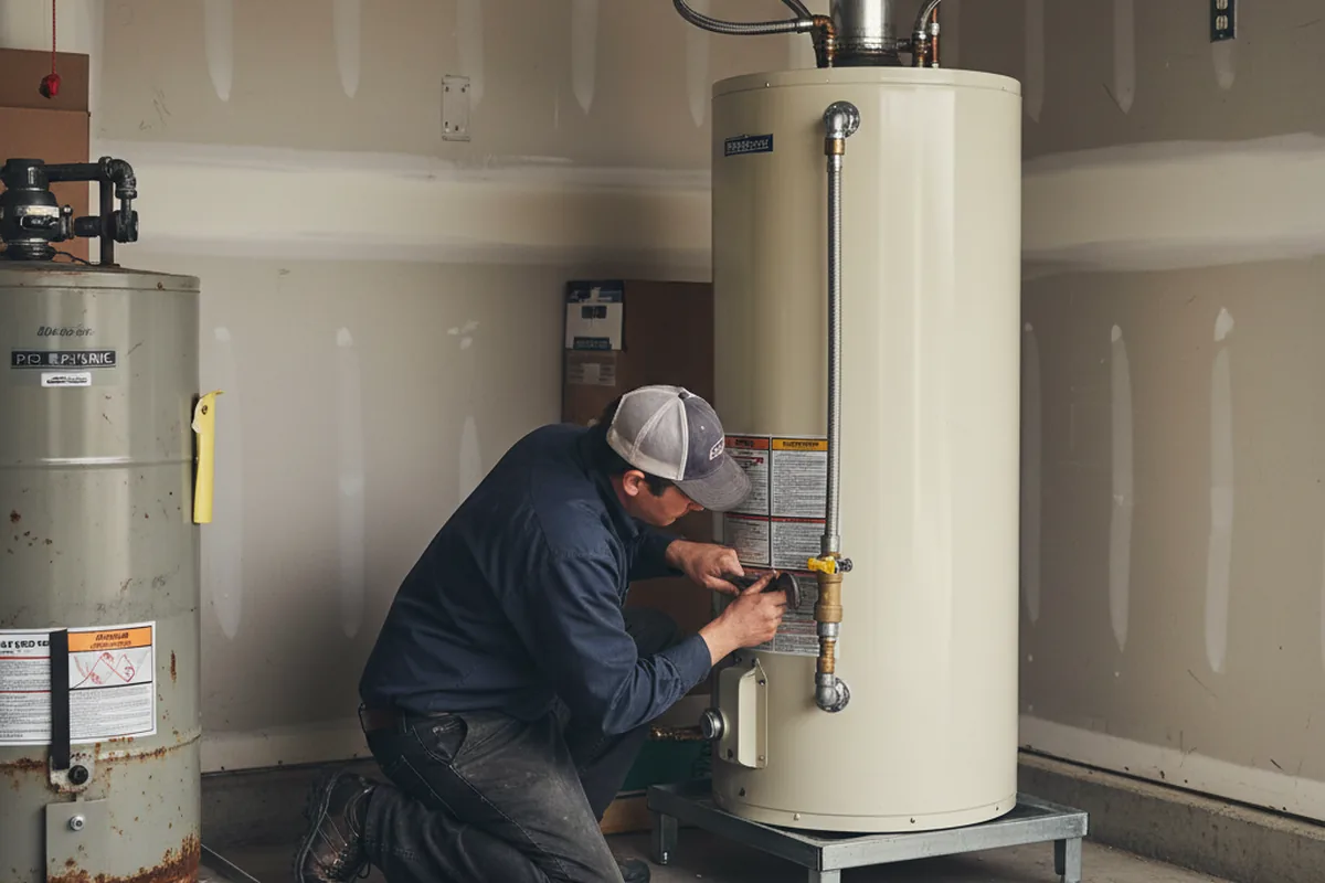Water heater and shutoff valve replacement in West Liberty